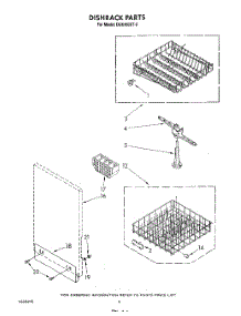 04 - Dishrack parts for Whirlpool Dishwasher DU8100XT2 from AppliancePartsPros.com