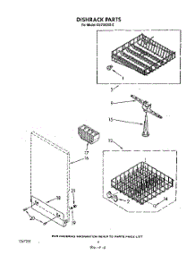 04 - Dishrack parts for Whirlpool Dishwasher DU7200XS5 from AppliancePartsPros.com