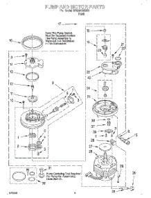 05 - Pump And Motor parts for Whirlpool Dishwasher DP920QWDB5 from AppliancePartsPros.com