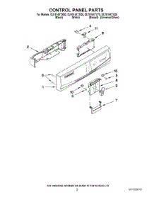 02 - Control Panel Parts parts for Whirlpool Dishwasher DU1014XTXB0 from AppliancePartsPros.com