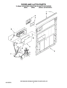 03 - Door And Latch Parts parts for Whirlpool Dishwasher DU1014XTXB0 from AppliancePartsPros.com