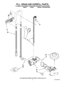 04 - Fill Drain And Overfill Parts parts for Whirlpool Dishwasher DU1014XTXB0 from AppliancePartsPros.com