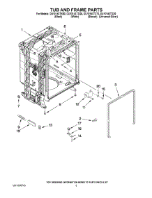 05 - Tub And Frame Parts parts for Whirlpool Dishwasher DU1014XTXB0 from AppliancePartsPros.com