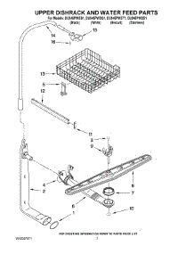 05 - Upper Dishrack And Water Feed Parts parts for Whirlpool Dishwasher DU945PWSB1 from AppliancePartsPros.com