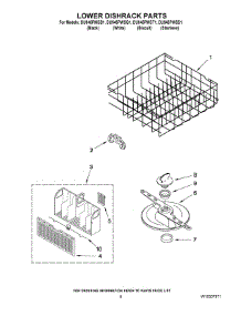 06 - Lower Dishrack Parts parts for Whirlpool Dishwasher DU945PWSB1 from AppliancePartsPros.com