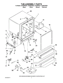 03 - Tub Assembly Parts parts for Whirlpool Dishwasher DU945PWSQ1 from AppliancePartsPros.com