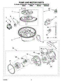 08 - Pump And Motor Parts parts for Whirlpool Dishwasher GU2455XTST1 from AppliancePartsPros.com