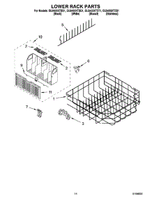 11 - Lower Rack Parts, Optional Parts (Not Included) parts for Whirlpool Dishwasher GU2455XTSB1 from AppliancePartsPros.com