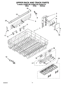 09 - Upper Rack And Track Parts parts for Whirlpool Dishwasher GU3600XTSQ0 from AppliancePartsPros.com