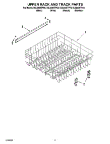 09 - Upper Rack And Track Parts parts for Whirlpool Dishwasher DUL240XTPQ6 from AppliancePartsPros.com