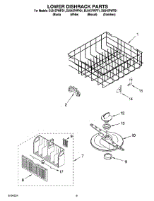 06 - Lower Dishrack Parts, Optional Parts parts for Whirlpool Dishwasher DU915PWPB1 from AppliancePartsPros.com