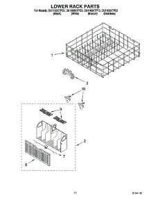 11 - Lower Rack Parts, Optional Parts (Not Included) parts for Whirlpool Dishwasher DU1100XTPT3 from AppliancePartsPros.com