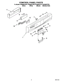 02 - Control Panel Parts parts for Whirlpool Dishwasher GU2600XTPB3 from AppliancePartsPros.com