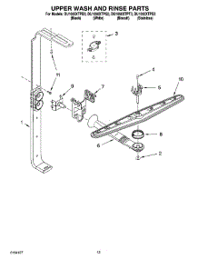 10 - Upper Wash And Rinse Parts parts for Whirlpool Dishwasher DU1050XTPQ3 from AppliancePartsPros.com
