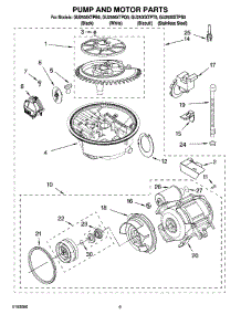 08 - Pump And Motor Parts parts for Whirlpool Dishwasher GU2500XTPB0 from AppliancePartsPros.com