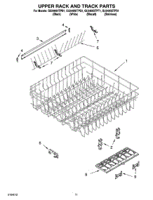 09 - Upper Rack And Track Parts parts for Whirlpool Dishwasher GU2400XTPQ1 from AppliancePartsPros.com