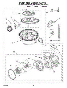 08 - Pump And Motor Parts parts for Whirlpool Dishwasher DU1145XTPS1 from AppliancePartsPros.com