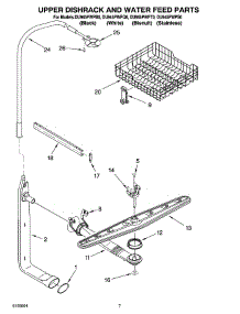 05 - Upper Dishrack And Water Feed Parts parts for Whirlpool Dishwasher DU945PWPS0 from AppliancePartsPros.com