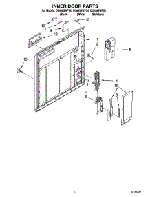 02 - Inner Door Parts parts for Whirlpool Dishwasher DU850SWPB0 from AppliancePartsPros.com