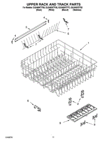 09 - Upper Rack And Track Parts parts for Whirlpool Dishwasher GU2400XTPS0 from AppliancePartsPros.com