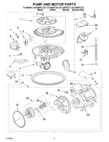 08 - Pump And Motor Parts parts for Whirlpool Dishwasher GU1500XTLQ2 from AppliancePartsPros.com