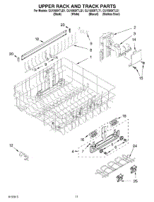 09 - Upper Rack And Track Parts parts for Whirlpool Dishwasher GU1500XTLT1 from AppliancePartsPros.com