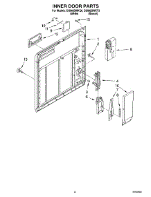 02 - Inner Door parts for Whirlpool Dishwasher DU840SWKT0 from AppliancePartsPros.com