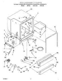 03 - Tub Assembly parts for Whirlpool Dishwasher GU940SCGQ3 from AppliancePartsPros.com