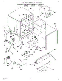 03 - Tub Assembly parts for Whirlpool Dishwasher DU840DWGQ2 from AppliancePartsPros.com