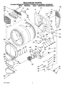03 - Bulkhead Parts parts for Whirlpool Dryer WGD9600TA0 from AppliancePartsPros.com