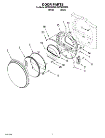 04 - Door Parts, Optional Parts (Not Included) parts for Whirlpool Dryer WED8300SB0 from AppliancePartsPros.com