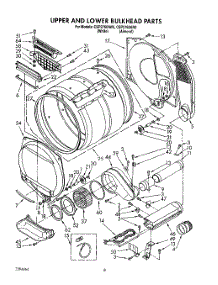 04 - Upper And Lower Bulkhead, Lit / Optional parts for Whirlpool Dryer CSP2760AW0 from AppliancePartsPros.com