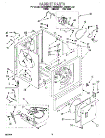 03 - Cabinet parts for Whirlpool Dryer CGE2991AN1 from AppliancePartsPros.com