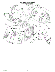 03 - Section parts for Whirlpool Dryer 3HLER5437JQ1 from AppliancePartsPros.com