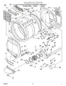 03 - Bulkhead parts for Whirlpool Dryer GGW9868KQ0 from AppliancePartsPros.com
