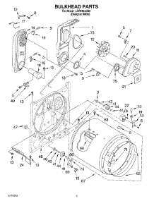 03 - Bulkhead parts for Whirlpool Dryer LGR7645JQ2 from AppliancePartsPros.com