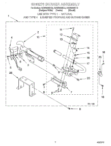 04 - 8318276 Burner Assembly parts for Whirlpool Dryer GGW9868KL0 from AppliancePartsPros.com