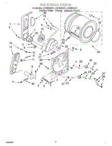 04 - Bulkhead parts for Whirlpool Dryer LGR4634JZ1 from AppliancePartsPros.com