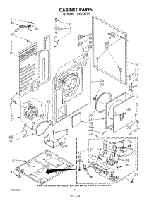 03 - Cabinet parts for Whirlpool Dryer LG4931XTW0 from AppliancePartsPros.com