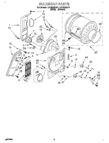 03 - Section parts for Whirlpool Dryer LEP6646AW1 from AppliancePartsPros.com