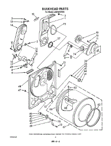 04 - Bulkhead parts for Whirlpool Dryer LG9101XTW0 from AppliancePartsPros.com