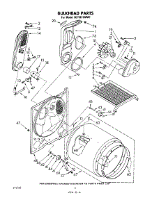 04 - Bulkhead parts for Whirlpool Dryer LG7801XMW1 from AppliancePartsPros.com