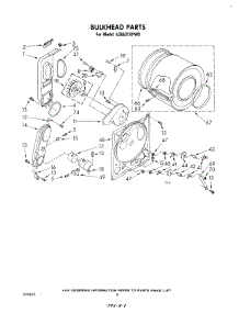 05 - Bulkhead parts for Whirlpool Dryer LG5531XPW0 from AppliancePartsPros.com