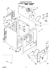 02 - Section parts for Whirlpool Dryer LEN3624BW1 from AppliancePartsPros.com