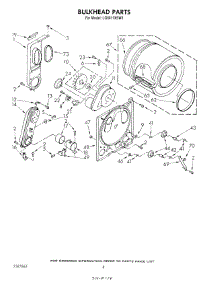05 - Bulkhead parts for Whirlpool Dryer LG6811XSW0 from AppliancePartsPros.com