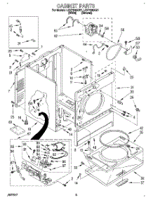 02 - Cabinet parts for Whirlpool Dryer LGV7646AN1 from AppliancePartsPros.com