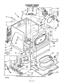 03 - Cabinet parts for Whirlpool Dryer LG7081XSW1 from AppliancePartsPros.com