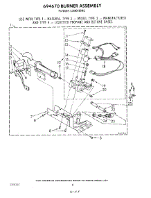 05 - 694670 Burner parts for Whirlpool Dryer LG5801XSW2 from AppliancePartsPros.com