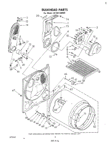 04 - Bulkhead parts for Whirlpool Dryer LG7801XMW0 from AppliancePartsPros.com