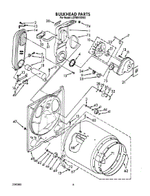 04 - Bulkhead parts for Whirlpool Dryer LG7681XSW3 from AppliancePartsPros.com
